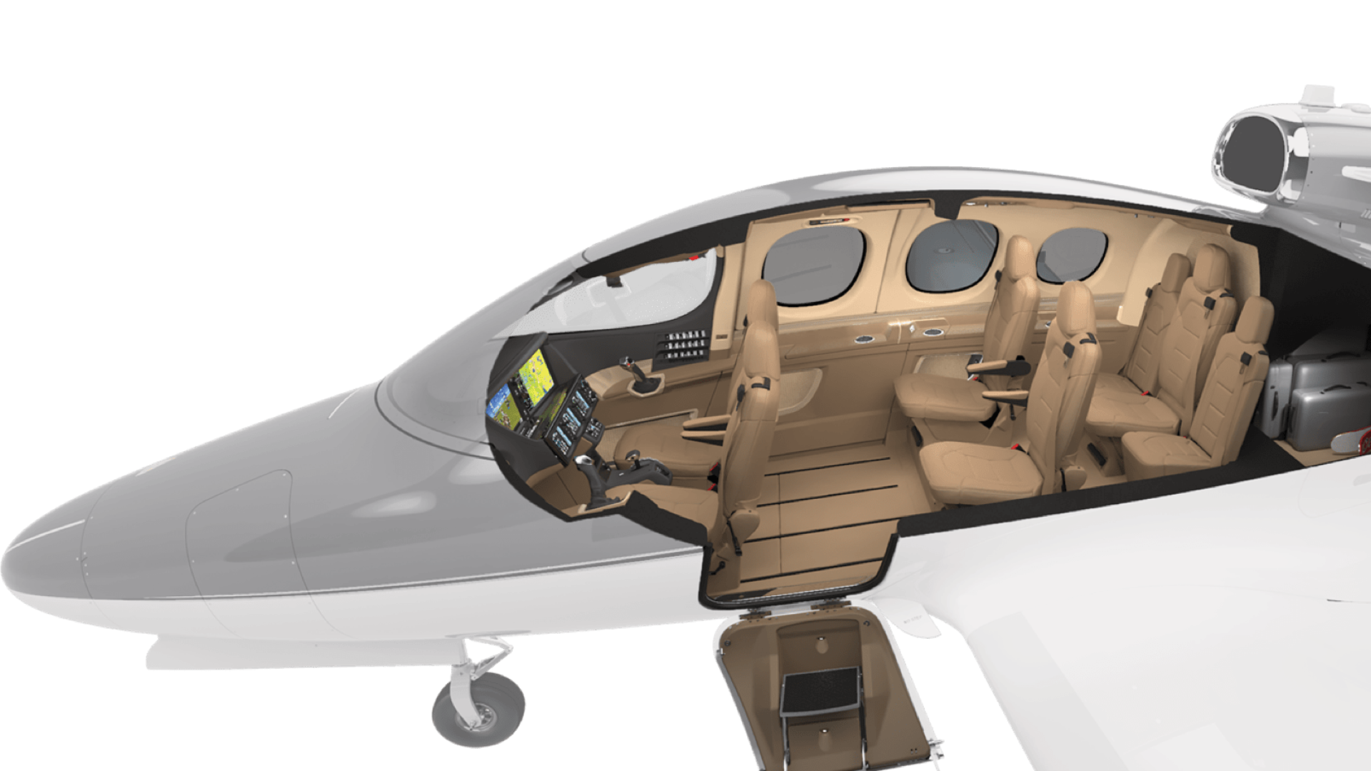 render of vision jet interior