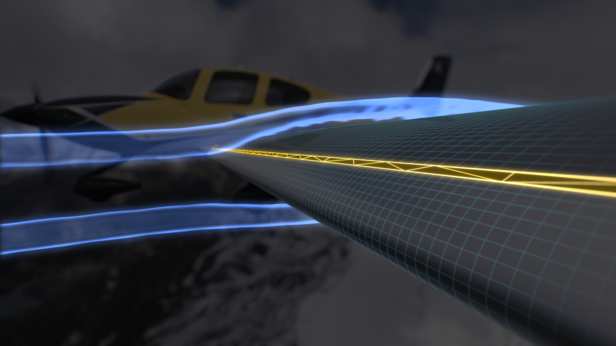 cirrus wing demonstrating drag reduction