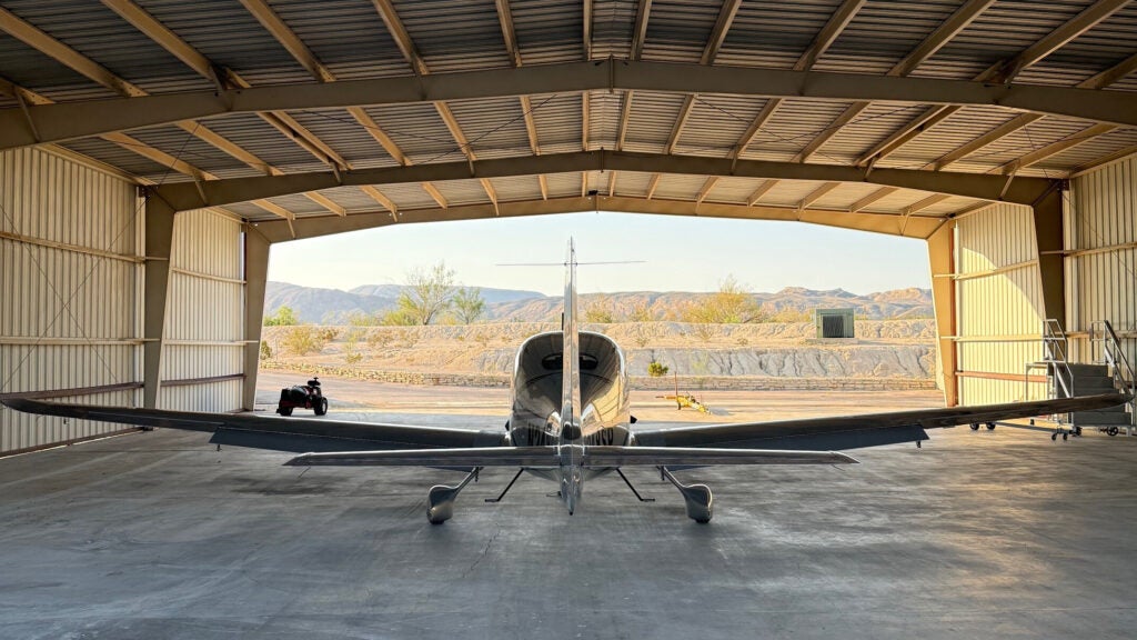Cirrus SR Series G7 in a hangar 