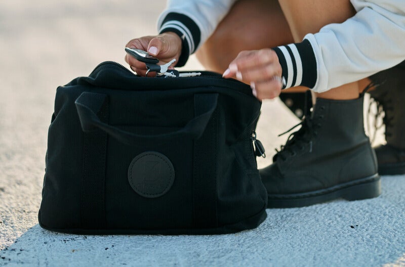 Cirrus upcycled parachute liner bag