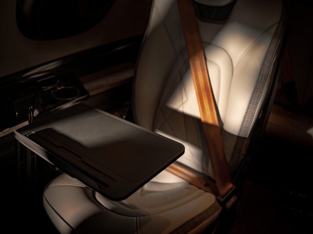 Balmoral Vision Jet seating with tray table